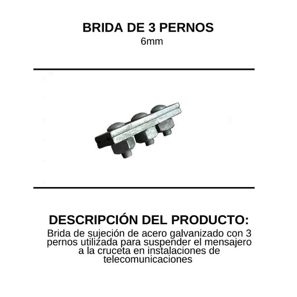 BRIDA DE 3 PERNOS 6mm – Marrod Technology